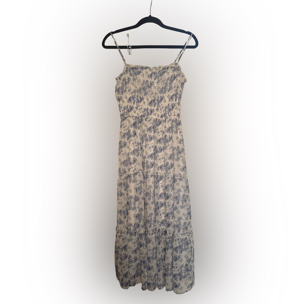 Audrey Parks for Francesca’s Blue Floral Maxi Dress